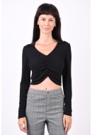Women Blouse Only Onlsiva Collar Short Black